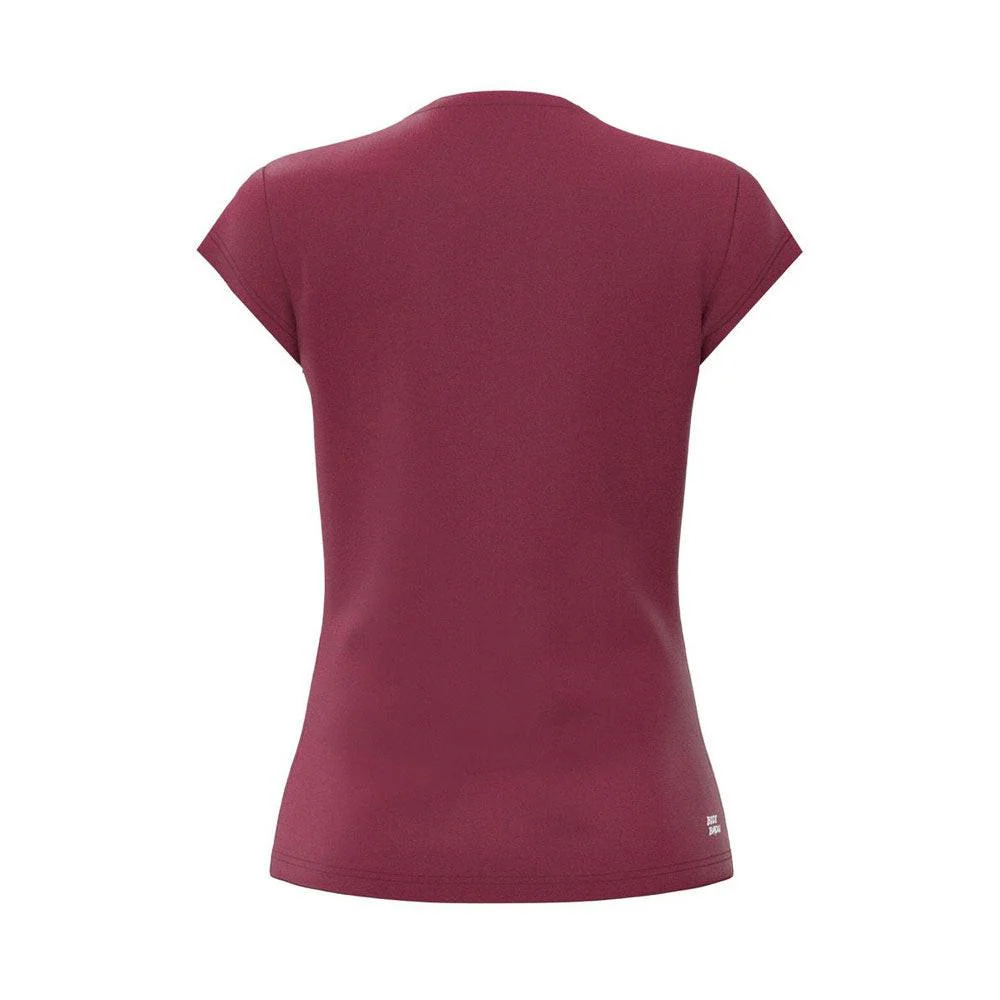 Bidi Badu Protected Leafs V-Neck Tee (Women's) - Bordeaux - Image 2