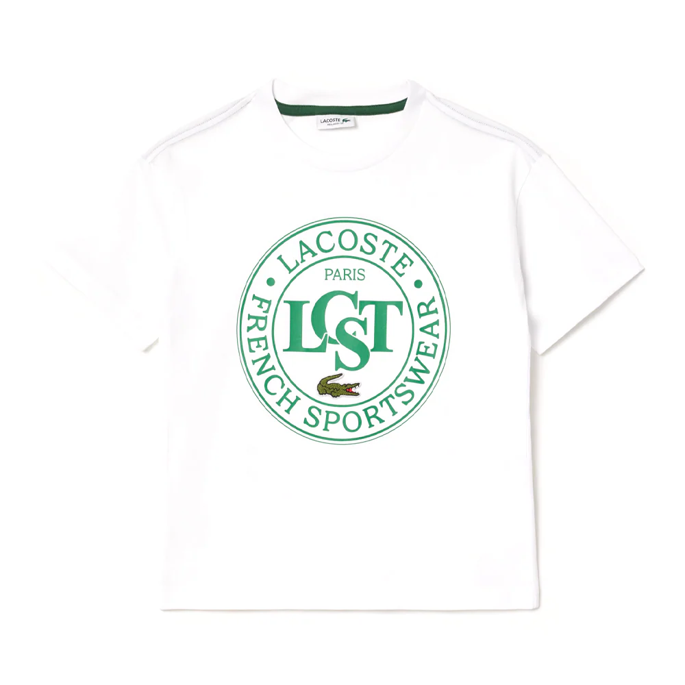 Contrast Badge Cotton T-Shirt