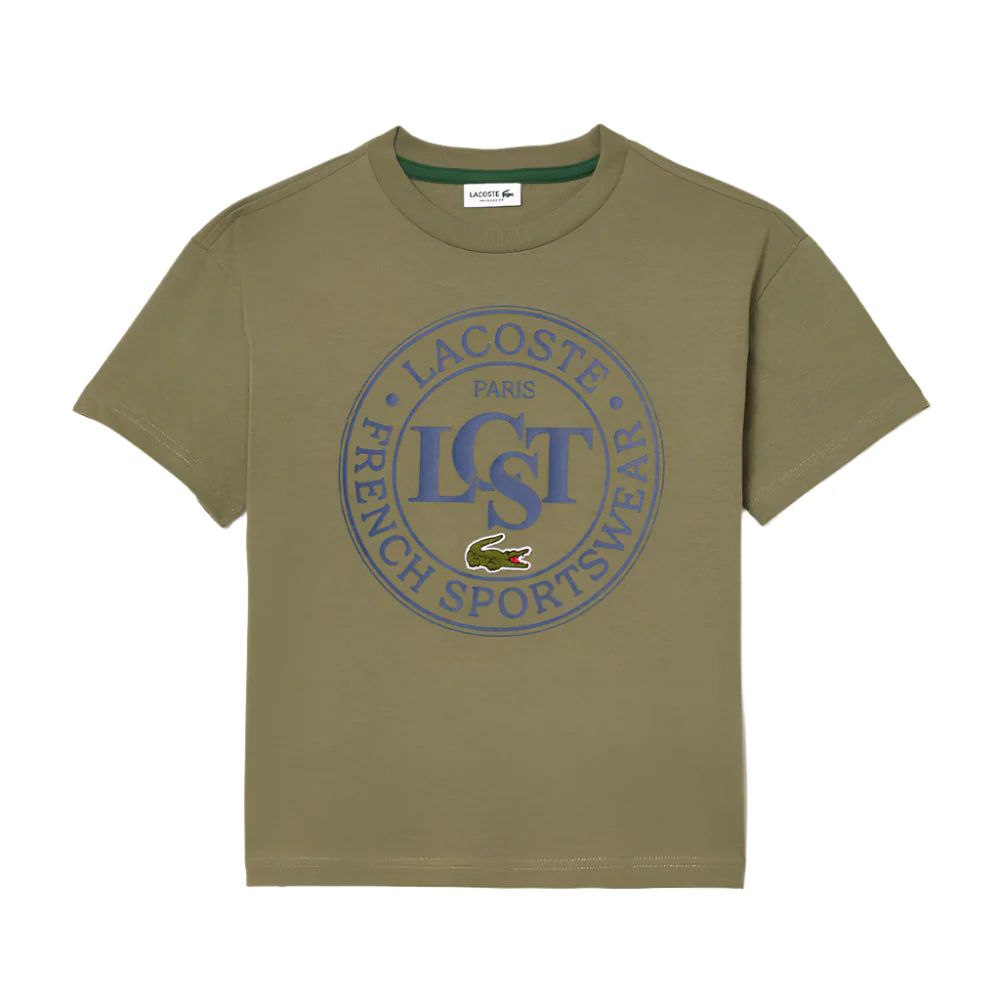 Contrast Badge Cotton T-Shirt - Image 4