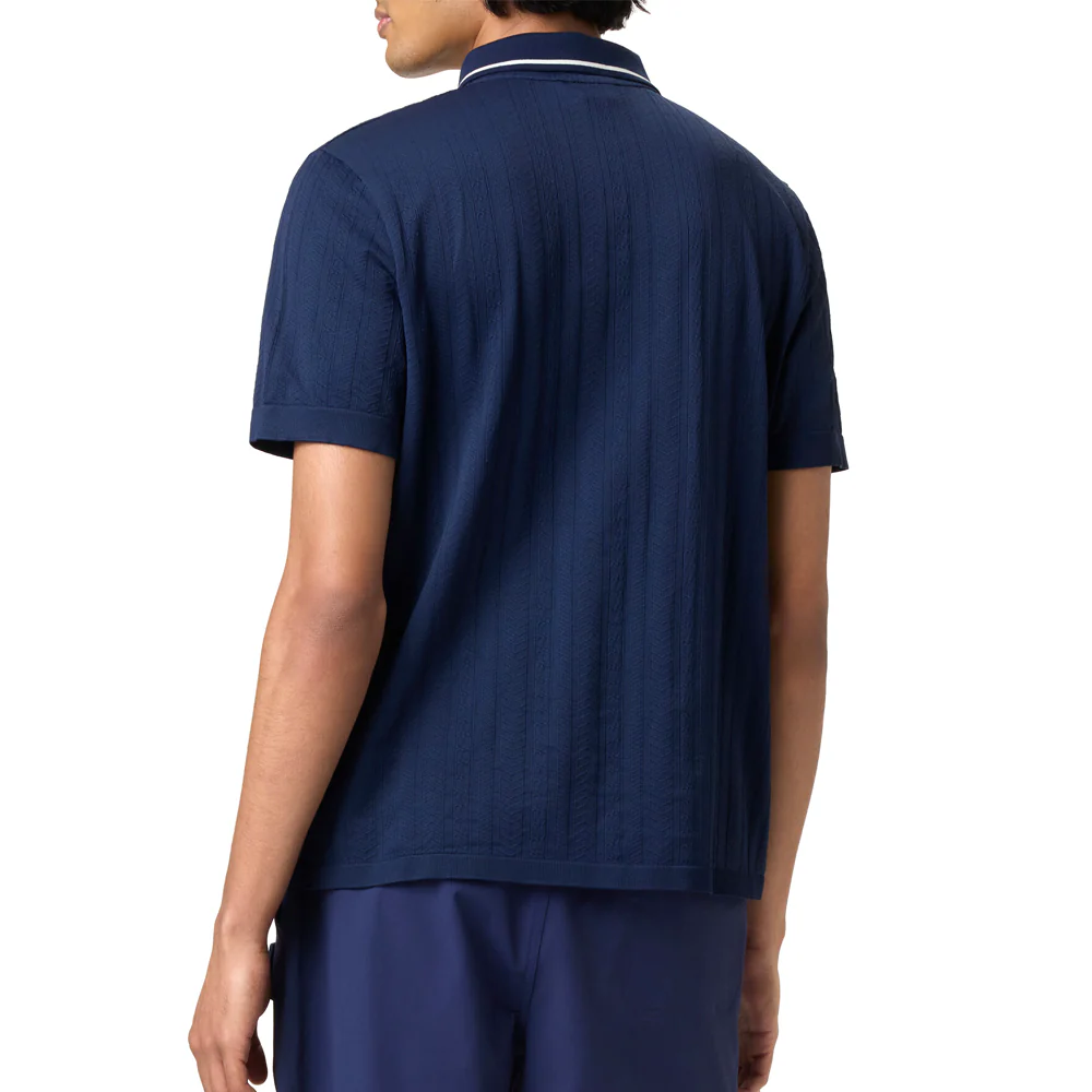 Challenger Cable Zip Polo - Navy - Image 2
