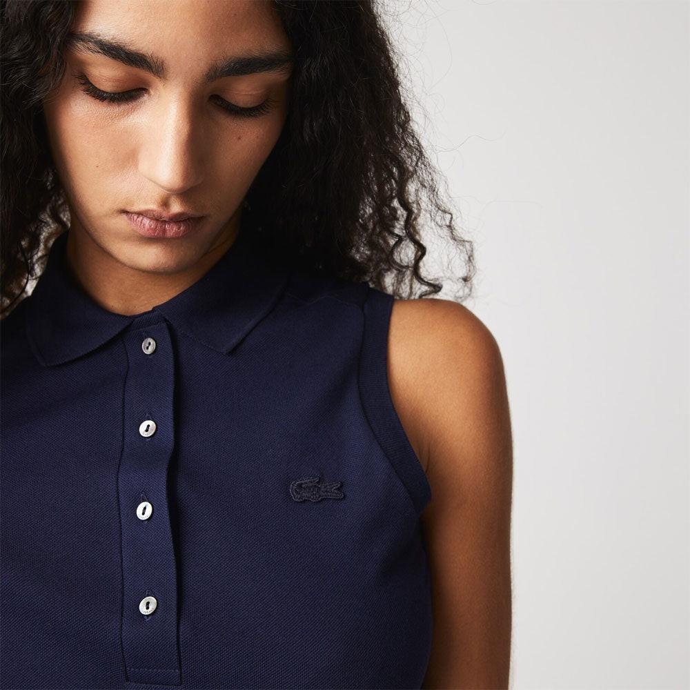 Slim Fit Sleeveless Cotton Piqué Polo - Image 2