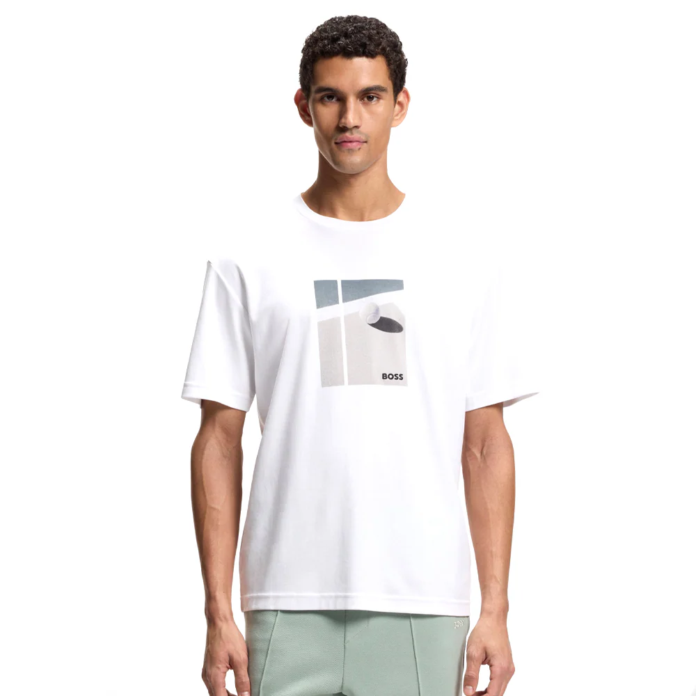 Tennis-artwork T-shirt in Pima cotton - Image 3